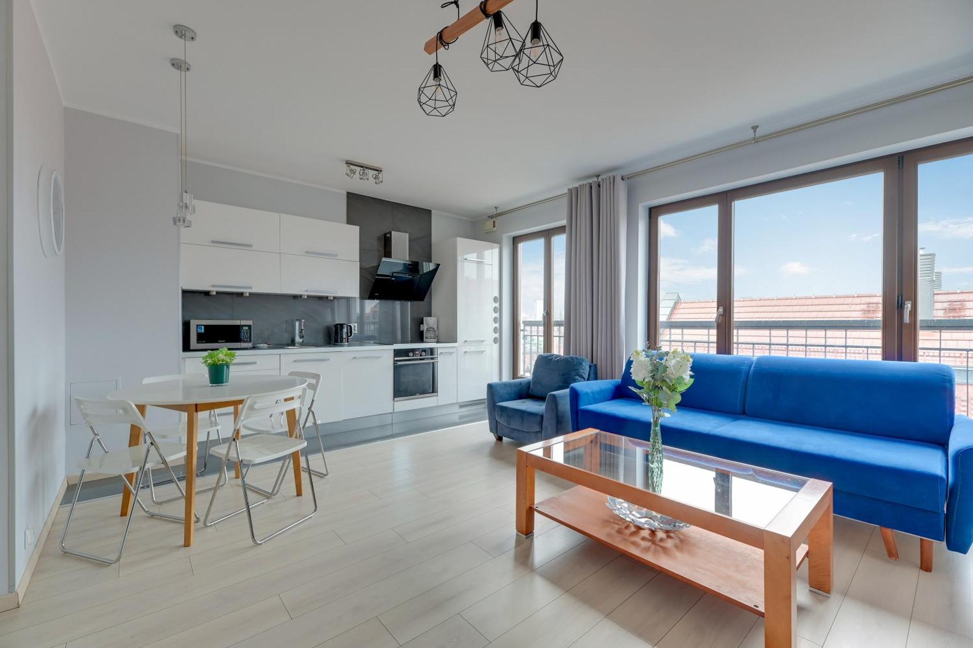 Blue Mandarin Marina Apartman Gdańsk Szoba fotó