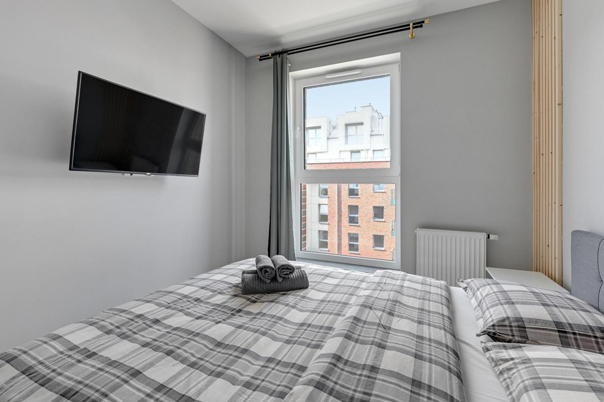 Blue Mandarin Marina Apartman Gdańsk Szoba fotó