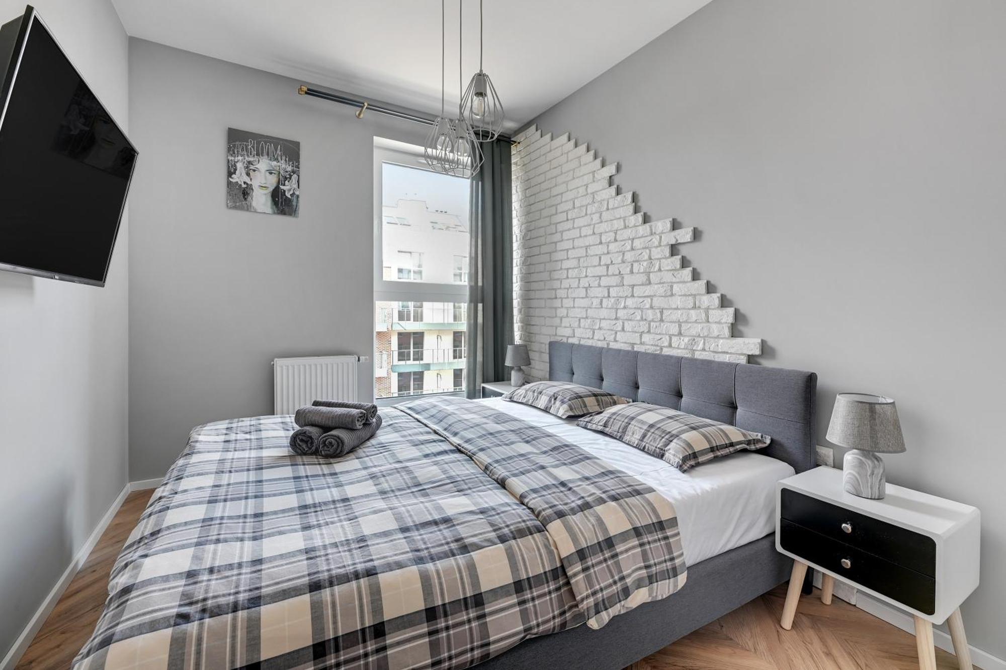 Blue Mandarin Marina Apartman Gdańsk Szoba fotó