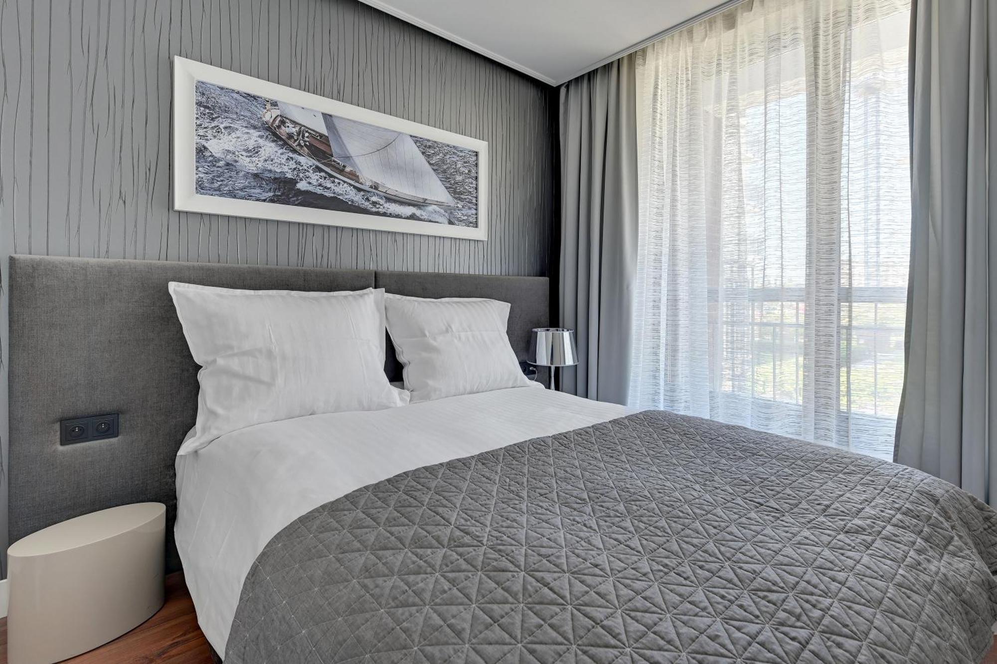 Blue Mandarin Marina Apartman Gdańsk Szoba fotó