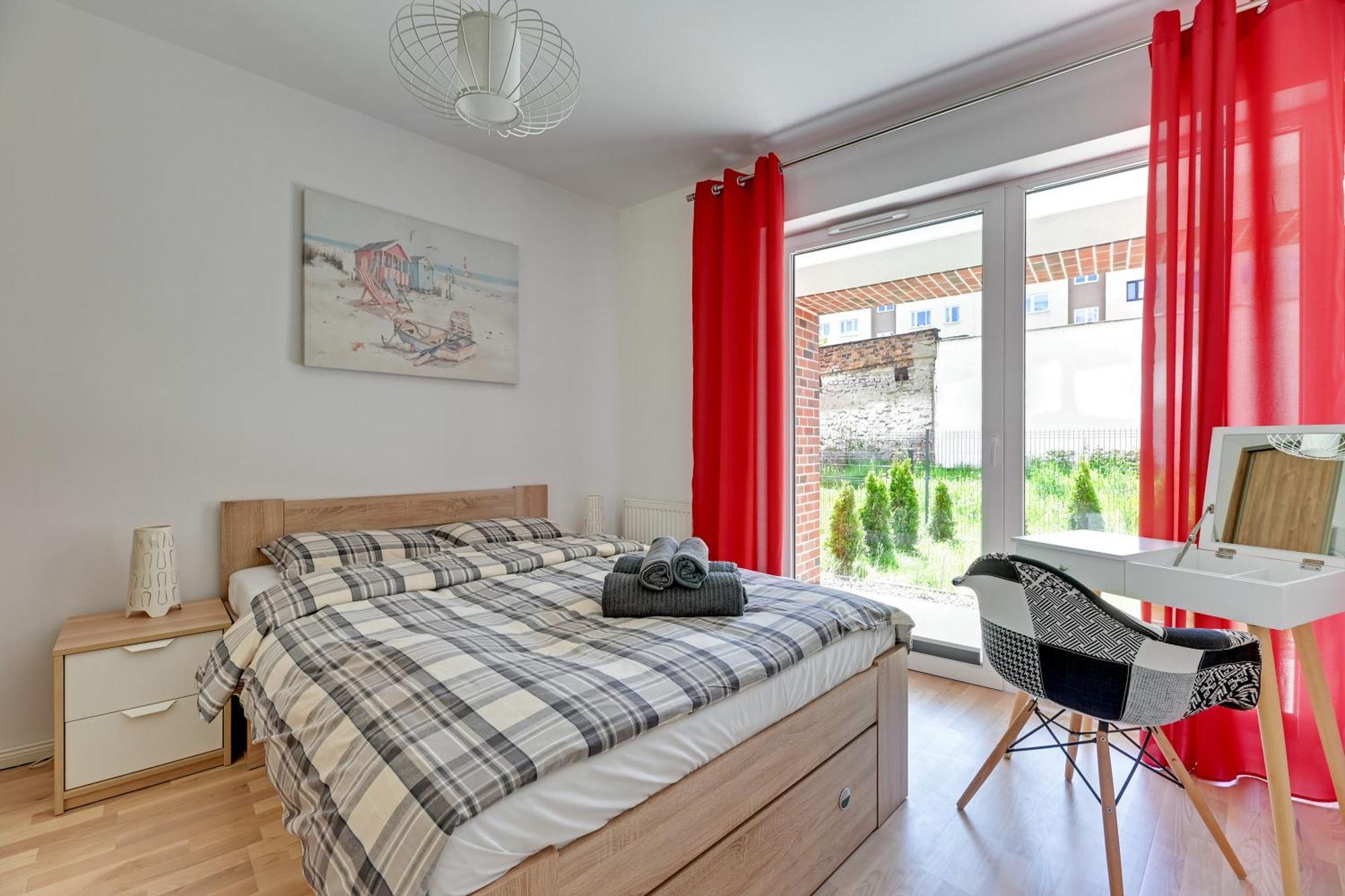 Blue Mandarin Marina Apartman Gdańsk Szoba fotó