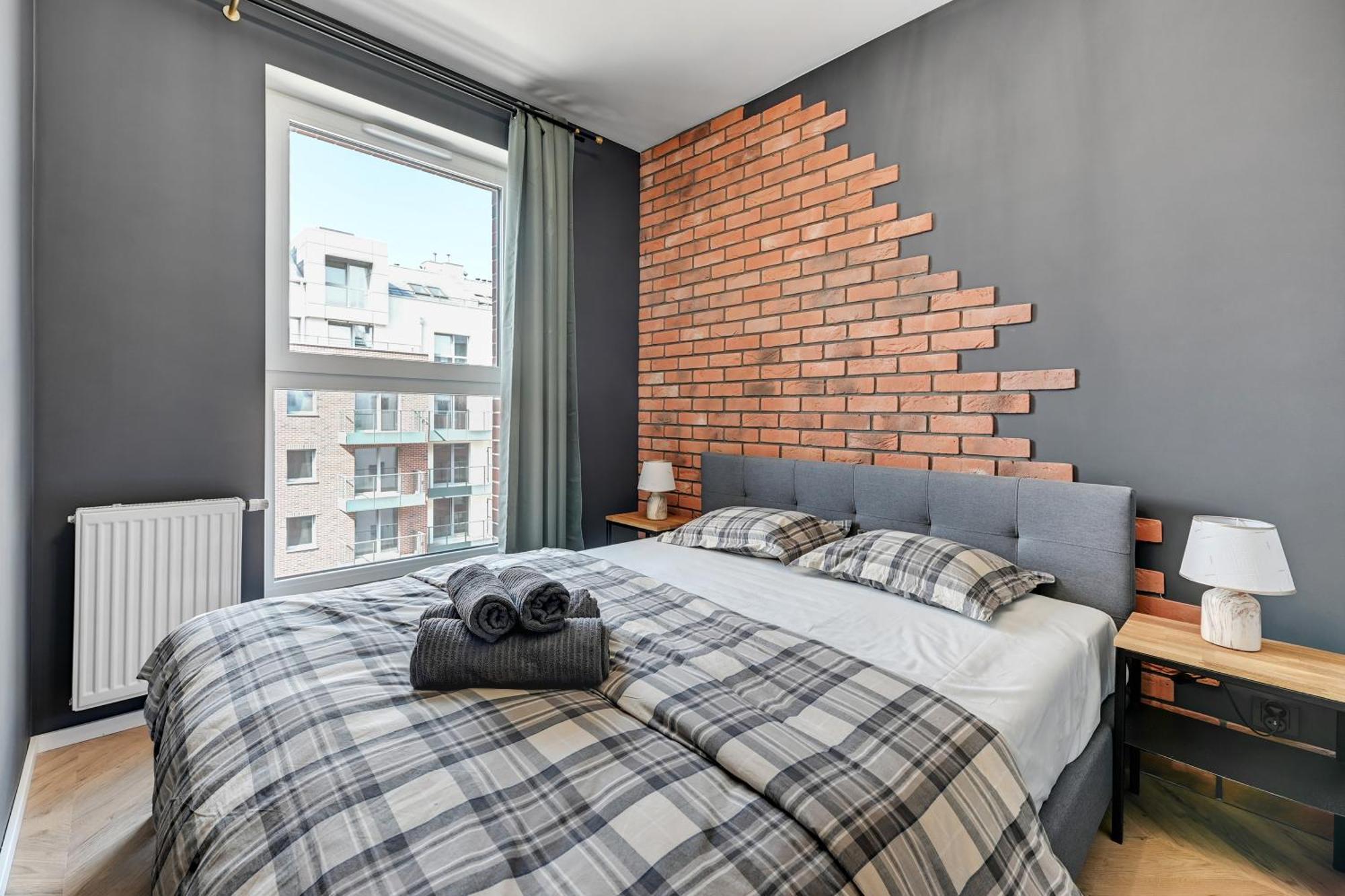 Blue Mandarin Marina Apartman Gdańsk Szoba fotó