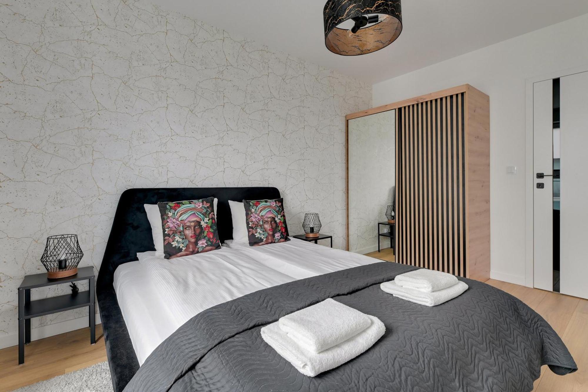 Blue Mandarin Marina Apartman Gdańsk Szoba fotó