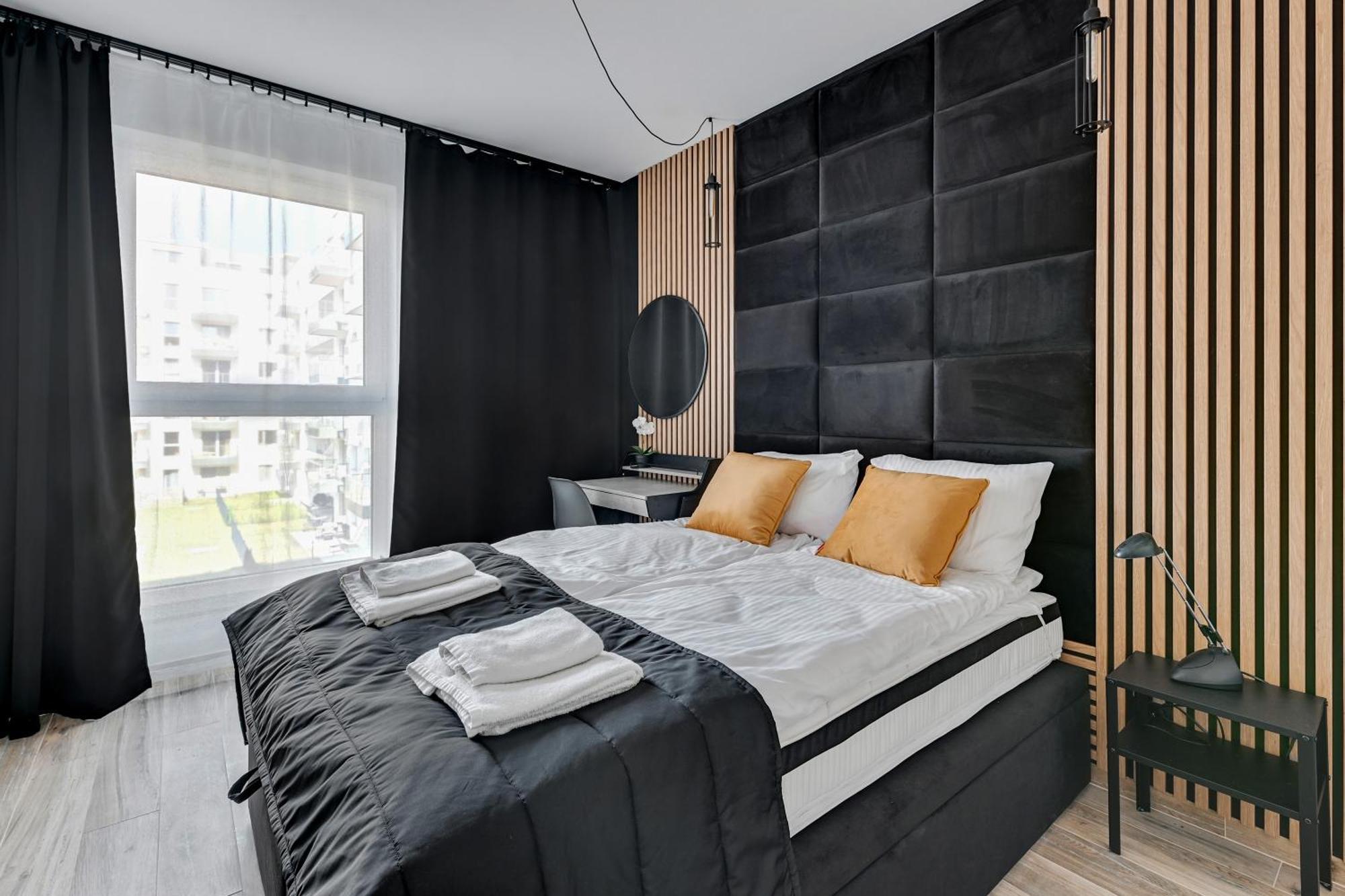 Blue Mandarin Marina Apartman Gdańsk Szoba fotó